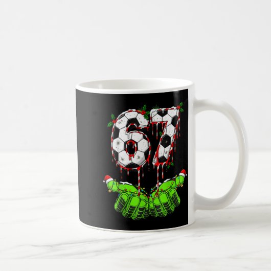 Fußball 67 Six Seven Lustiges Gen Alpha Meme Drip  Kaffeetasse (Rechts)