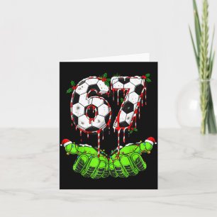 Fußball 67 Six Seven Lustiges Gen Alpha Meme Drip  Karte