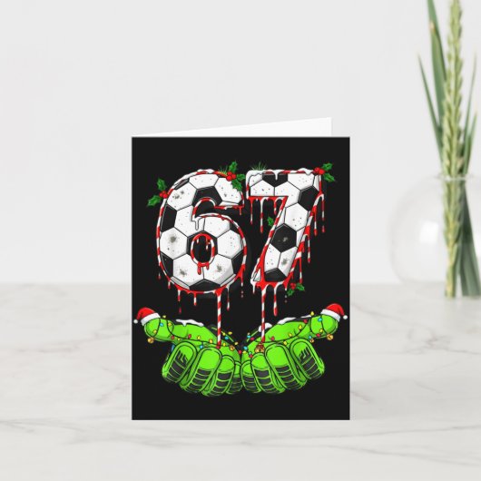 Fußball 67 Six Seven Lustiges Gen Alpha Meme Drip  Karte (Vorderseite)