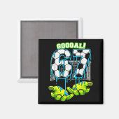 Fußball 67 Six Seven Lustiges Gen Alpha Meme Drip Magnet (Vorderseite/Rückseite)