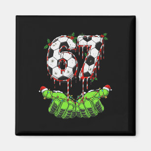 Fußball 67 Six Seven Lustiges Gen Alpha Meme Drip  Magnet