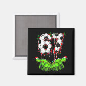 Fußball 67 Six Seven Lustiges Gen Alpha Meme Drip  Magnet (Vorderseite/Rückseite)