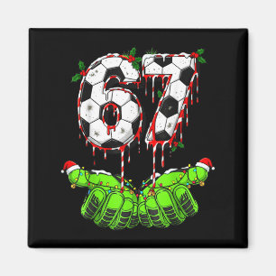 Fußball 67 Six Seven Lustiges Gen Alpha Meme Drip  Magnet