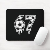Fußball 67 Six Seven Lustiges Gen Alpha Meme Drip Mousepad (Mit Mouse)