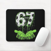 Fußball 67 Six Seven Lustiges Gen Alpha Meme Drip Mousepad (Mit Mouse)