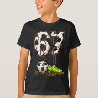 Fußball 67 Six Seven Meme Jungen Teenager Kinder G T-Shirt