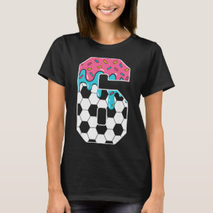 Fußball 6 Jahre alte Eiscreme-Tropfen Jugend 6. Ge T-Shirt