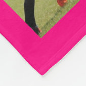 Fußball 7 Foto Collage Fuchsia Fleecedecke (Ecke)