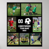 Fußball 7 Foto-Collage Teamname Poster (Vorne)