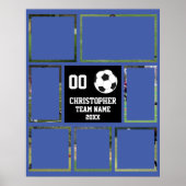 Fußball-7-Foto - Name, Mannschaft, Anzahl Jahr Poster (Vorne)