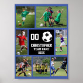 Fußball-7-Foto - Name, Mannschaft, Anzahl Jahr Poster (Vorne)