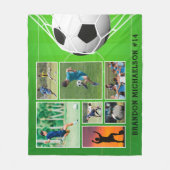 Fußball 7 FotoCollage Personalisiert Fleecedecke (Vorderseite)