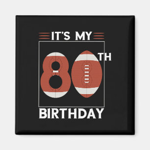 Fußball 80. Geburtstagsparty Lover Player Tea Magnet