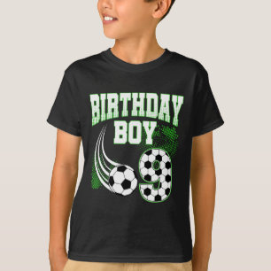 Fußball 9. Geburtstag Junge 9 Jahre alter Sportfan T-Shirt