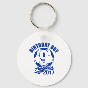 Fußball 9. Geburtstag Jungen Kinder Sport Fußll Pa Schlüsselanhänger