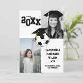 Fußball-Abschluss Schwarz-weiße Ankündigung Sport (Stehend Vorderseite)