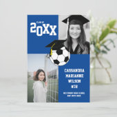 Fußball-Abschluss Sport Blue White Ankündigung (Stehend Vorderseite)
