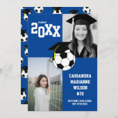 Fußball-Abschluss Sport Blue White Ankündigung (Vorne/Hinten)