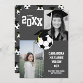 Fußball-Abschluss Sportgraue Ankündigung (Vorne/Hinten)