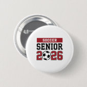 Fußball-Absolvent 2026 Fußball-Kl von 2026 Abschlu Button (Vorne & Hinten)