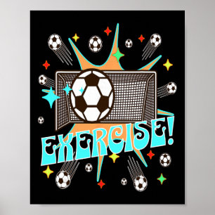 Fußball-Action-Netz-Knall-Übungsmotivation Energie Poster