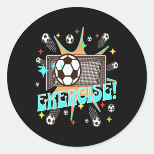 Fußball-Action-Netz-Sprengung-Übungsmotivation Ene Runder Aufkleber