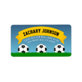 Fußball Adressaufkleber (Vorne)