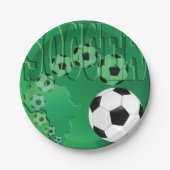 Fußball Afrika Bold Green Fußball Pappteller (Vorderseite)