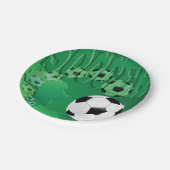 Fußball Afrika Bold Green Fußball Pappteller (Schrägansicht)