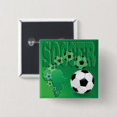 Fußball Afrika Bold Grün Fußball Button (Vorne & Hinten)