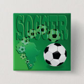 Fußball Afrika Bold Grün Fußball Button (Vorderseite)