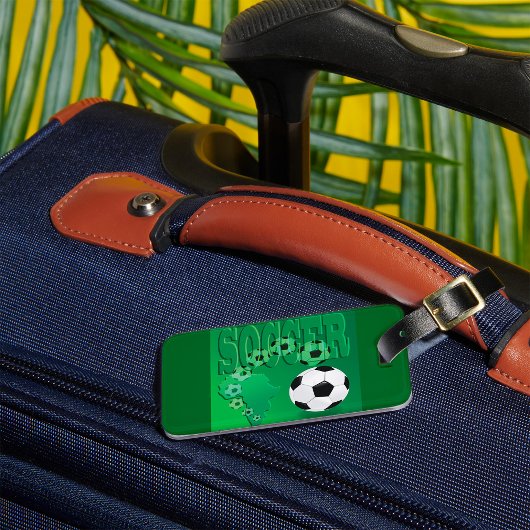 Fußball Afrika Bold Grün Fußball Gepäckanhänger