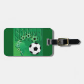 Fußball Afrika Bold Grün Fußball Gepäckanhänger (Vorderseite horizontal)