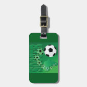 Fußball Afrika Bold Grün Fußball Gepäckanhänger (Vorderseite vertikal)
