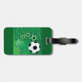 Fußball Afrika Bold Grün Fußball Gepäckanhänger (Rückseite horizontal)