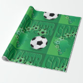Fußball Afrika Bold Grün Fußball Geschenkpapier (Ungerollt)