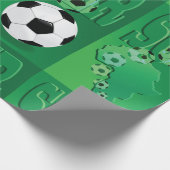 Fußball Afrika Bold Grün Fußball Geschenkpapier (Ecke)