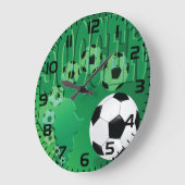Fußball Afrika Bold Grün Fußball Große Wanduhr (Winkel)