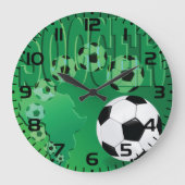 Fußball Afrika Bold Grün Fußball Große Wanduhr (Vorderseite)