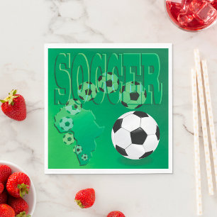 Fußball Afrika Bold Grün Fußball Serviette