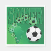 Fußball Afrika Bold Grün Fußball Serviette (Vorderseite)