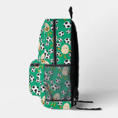 Fußball-Äghead-Muster Bedruckter Rucksack (Rechts)