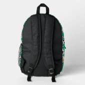 Fußball-Äghead-Muster Bedruckter Rucksack (Rückseite)