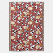 Fußball-Äghead-Muster Decke (Vorderseite Vertikal)