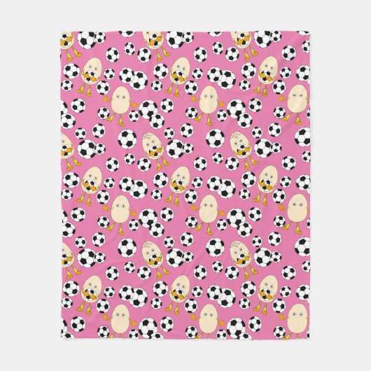 Fußball-Äghead-Muster Fleecedecke (Vorderseite)