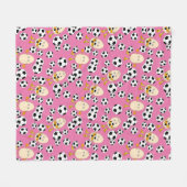 Fußball-Äghead-Muster Fleecedecke (Vorderseite (Horizontal))