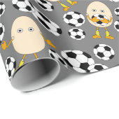 Fußball-Äghead-Muster Geschenkpapier (Rolleneckpunkt)