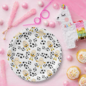 Fußball-Äghead-Muster Pappteller (Party)