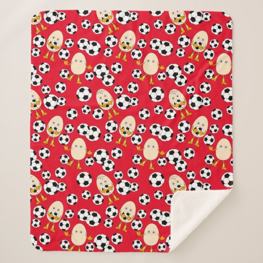 Fußball-Äghead-Muster Sherpadecke (Vorderseite)