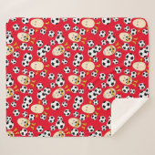 Fußball-Äghead-Muster Sherpadecke (Vorderseite (Horizontal))